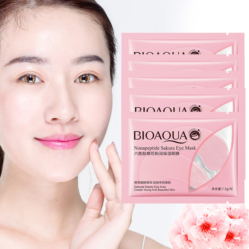 Collagen Under Eye Patches - 10Pcs = 5 Pasang Nonapeptide Sakura
