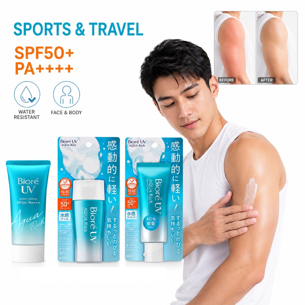 Spf 50 Waterproof Sunscreen - Birou Losion Tabir Surya Tahan Air