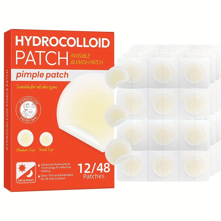 Hydrocolloid Pimple Patch - 48 PCS Plester Jerawat Hidrokoloid Memberikan