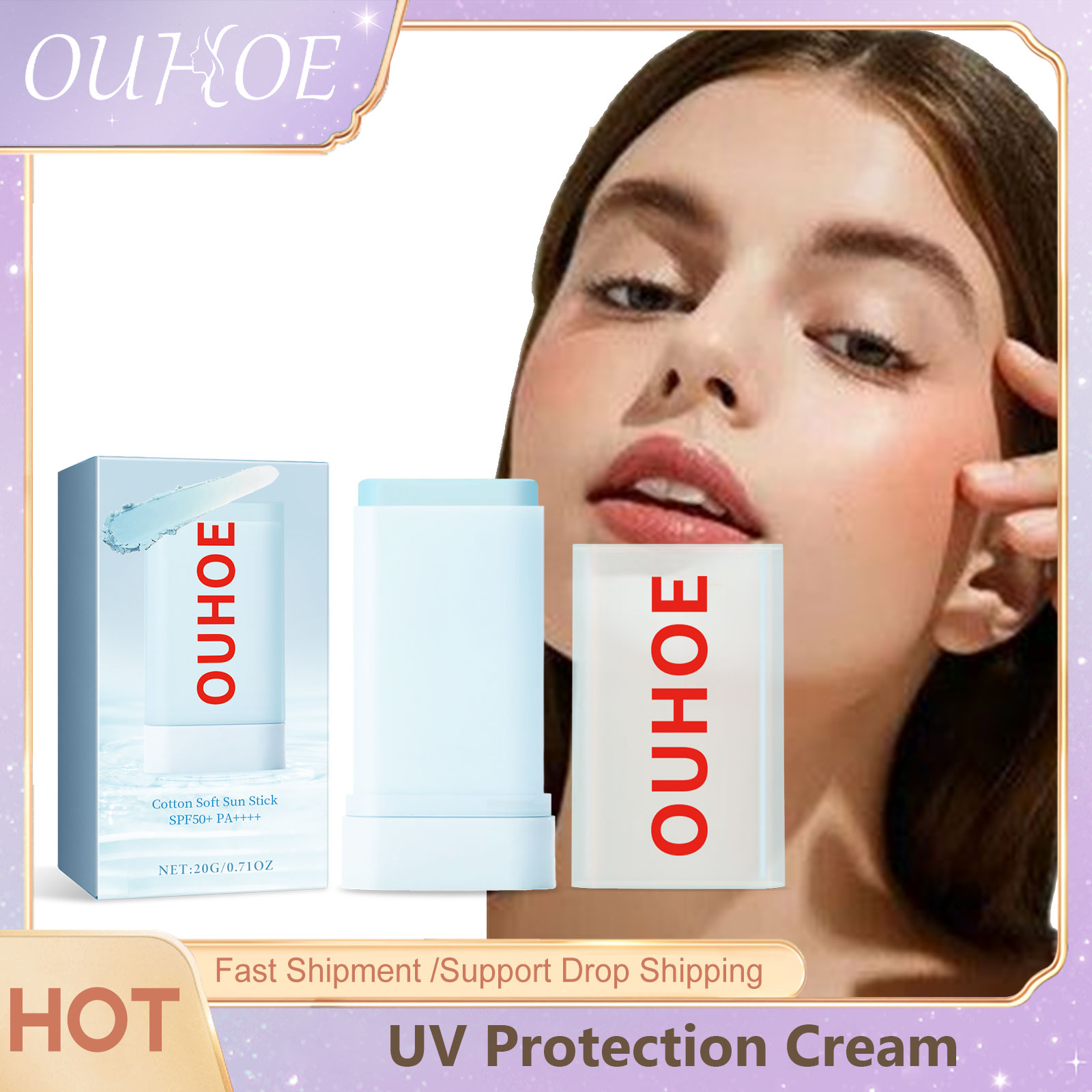 Spf 50 Waterproof Sunscreen - OUHOE krim pelindung UV Spf 50,