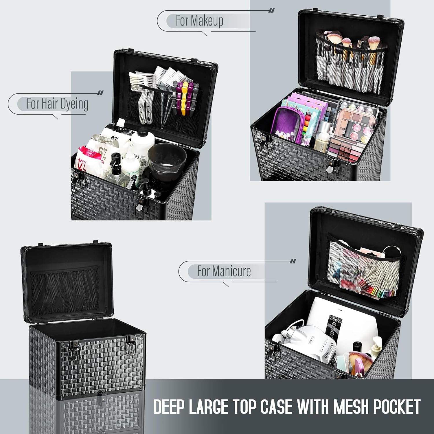 Troli Salon Beroda dengan 3 La - Makeup ulasan dan harga