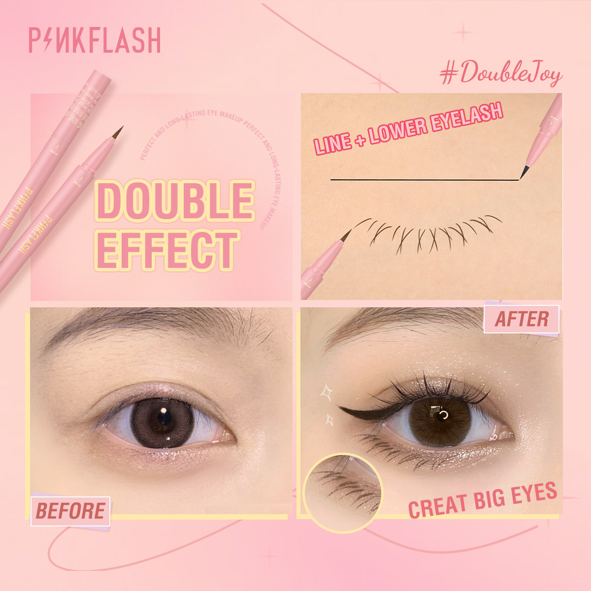 PINKFLASH Pensil Eyeliner Cair - Waterproof Liquid Eyeliner Pen ulasan dan harga