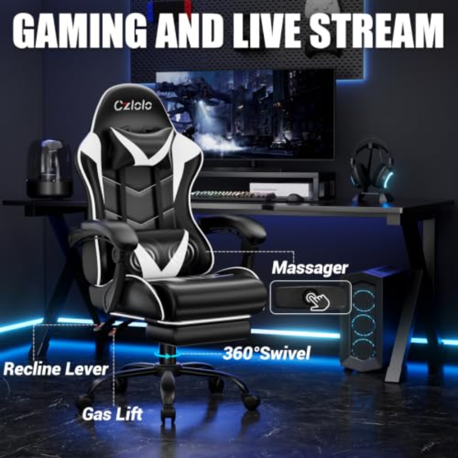 Kursi Gaming dengan Sandaran K - Massage ulasan dan harga