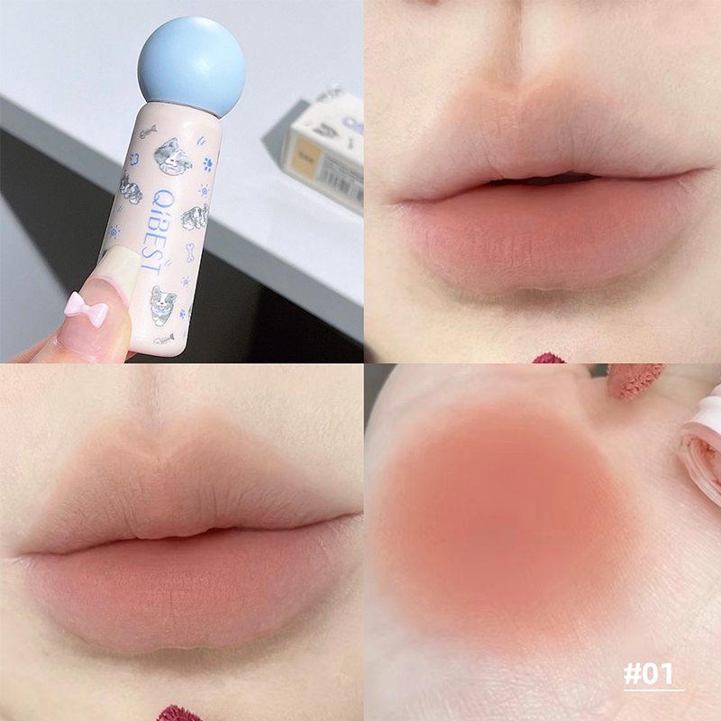 QIBEST Lip Mud Velvet Matte Ta - Matte Velvet Lip Tint Long Lasting ulasan dan harga