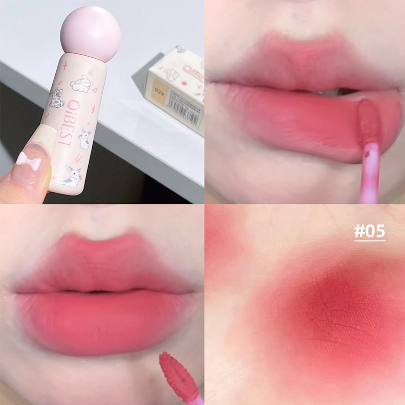 QIBEST Lip Mud Velvet Matte Ta - Matte Velvet Lip Tint Long Lasting ulasan dan harga