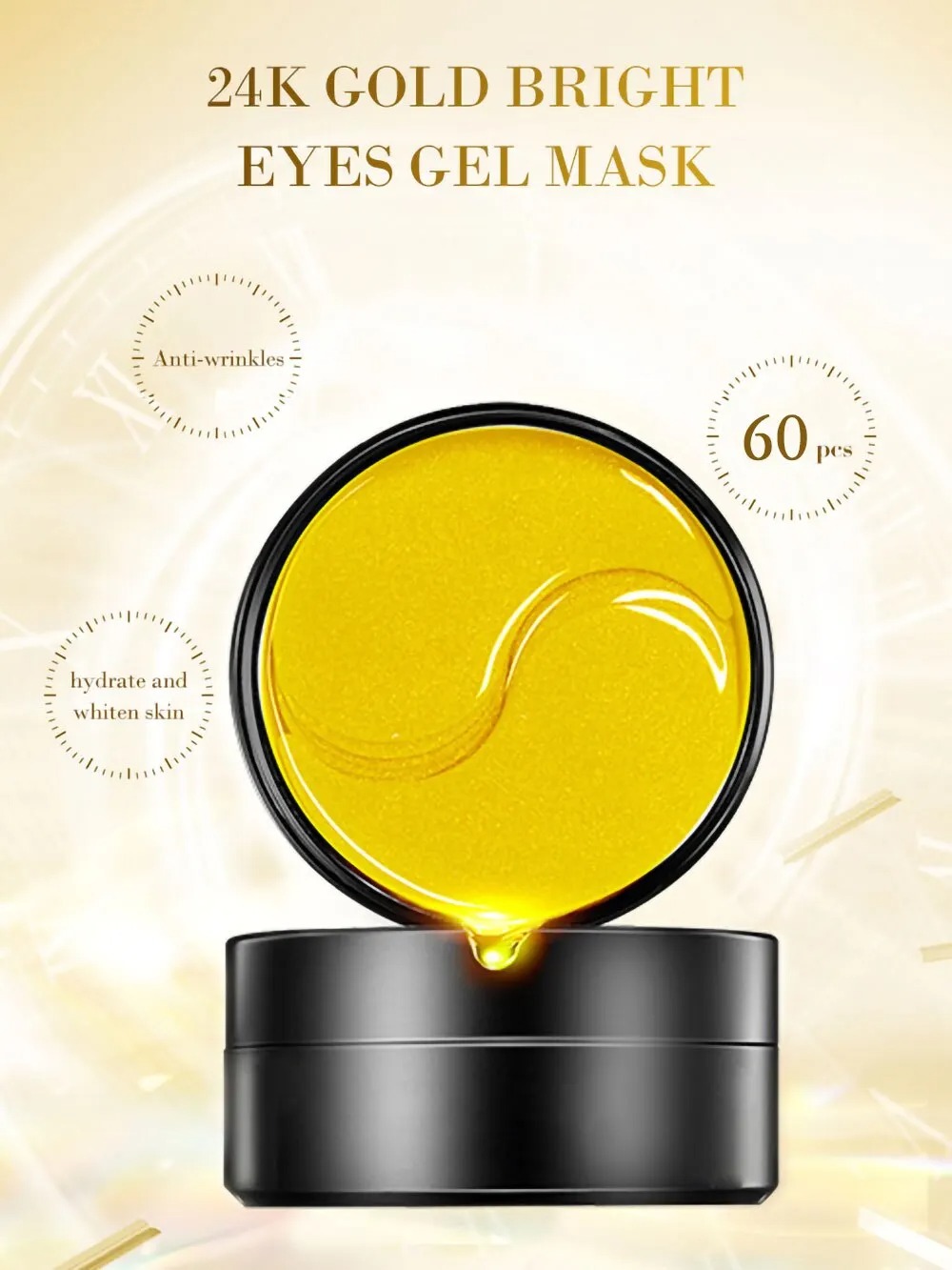 Masker pelembap wajah emas, 60 - Collagen Under Eye Patches ulasan dan harga